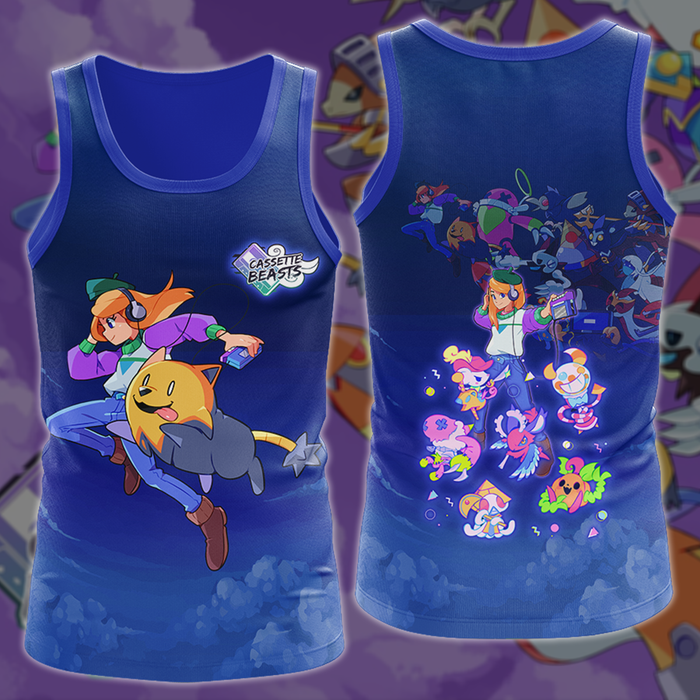 Cassette-Beasts-Video-Game-3D-All-Over-Printed-T-shirt-Tank-Top-Zip-Hoodie-Pullover-Hoodie-Hawaiian-Shirt-Beach-Shorts-Jogger-1