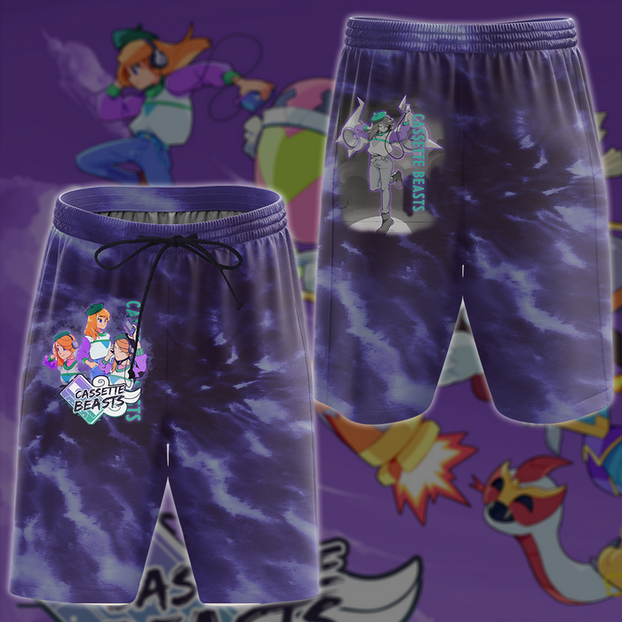 Cassette-Beasts-Video-Game-All-Over-T-shirt-Hoodie-Tank-Top-Hawaiian-Shirt-Beach-Shorts-Joggers-3