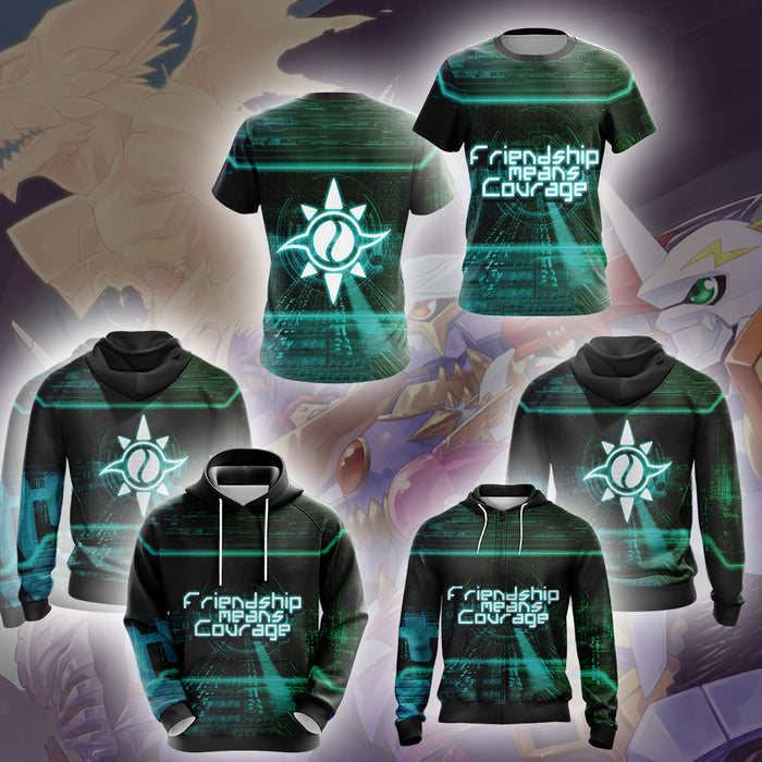 Digimon-Friendship-means-Courage-Unisex-3D-T-shirt-3