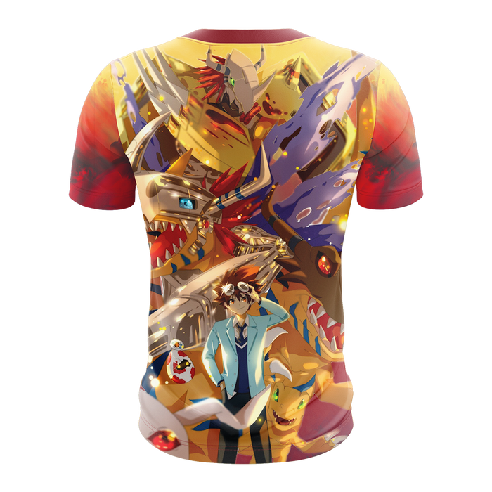 Digimon-Greymon-And-Yagami-Taichi-New-Unisex-3D-T-shirt-2