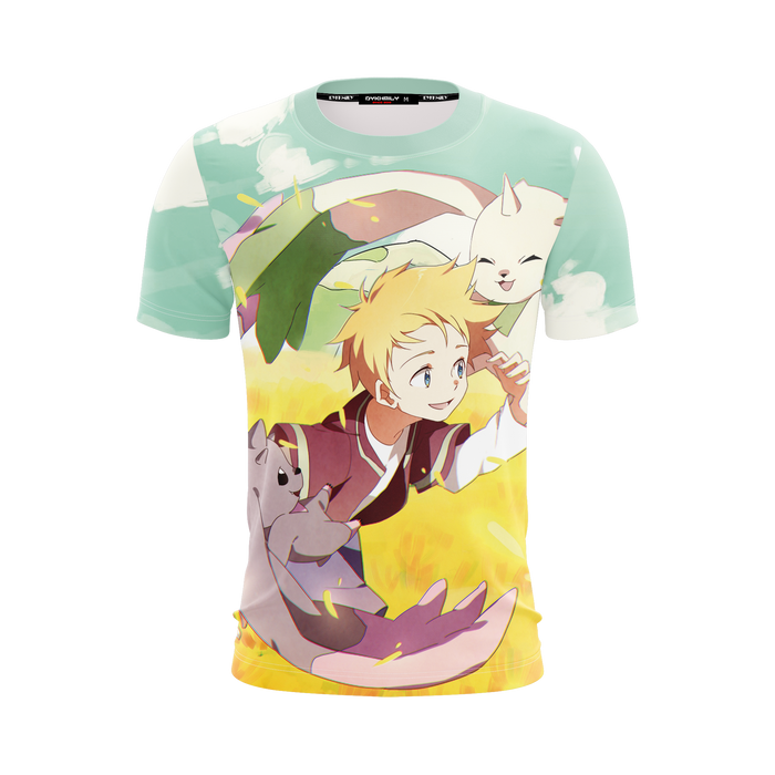 Digimon-Terriermon-And-Lopmon-Unisex-3D-T-shirt-1