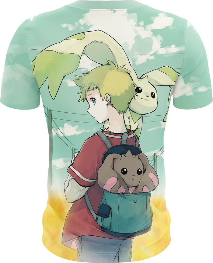 Digimon-Terriermon-And-Lopmon-Unisex-3D-T-shirt-2