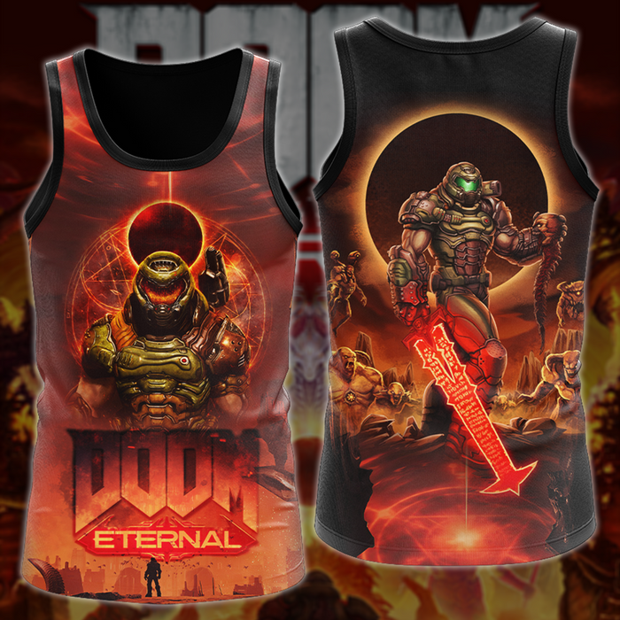 Doom-Eternal-Video-Game-All-Over-T-shirt-Hoodie-Tank-Top-Hawaiian-Shirt-Beach-Shorts-Joggers-1