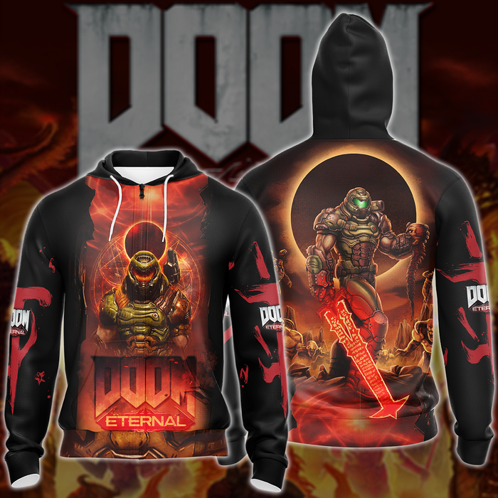 Doom-Eternal-Video-Game-All-Over-T-shirt-Hoodie-Tank-Top-Hawaiian-Shirt-Beach-Shorts-Joggers-3