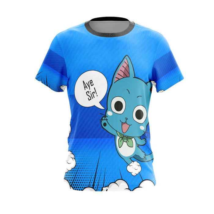 Fairy-Tail-Happy-Unisex-3D-T-shirt-1
