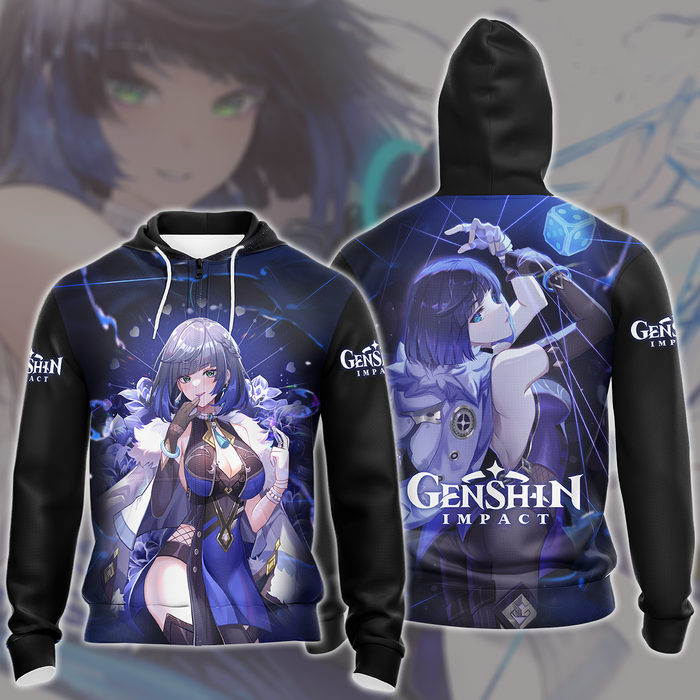 Genshin-Impact-Yelan-Video-Game-All-Over-Printed-T-shirt-Tank-Top-Zip-Hoodie-Pullover-Hoodie-Hawaiian-Shirt-Beach-Shorts-Joggers-1