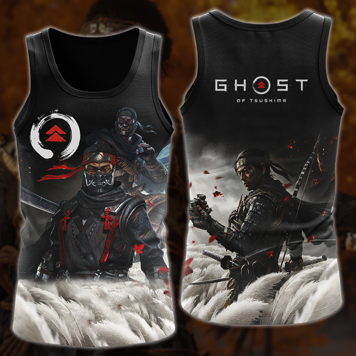 Ghost-of-Tsushima-Video-Game-3D-All-Over-Printed-T-shirt-Tank-Top-Zip-Hoodie-Pullover-Hoodie-Hawaiian-Shirt-Beach-Shorts-Jogger-1