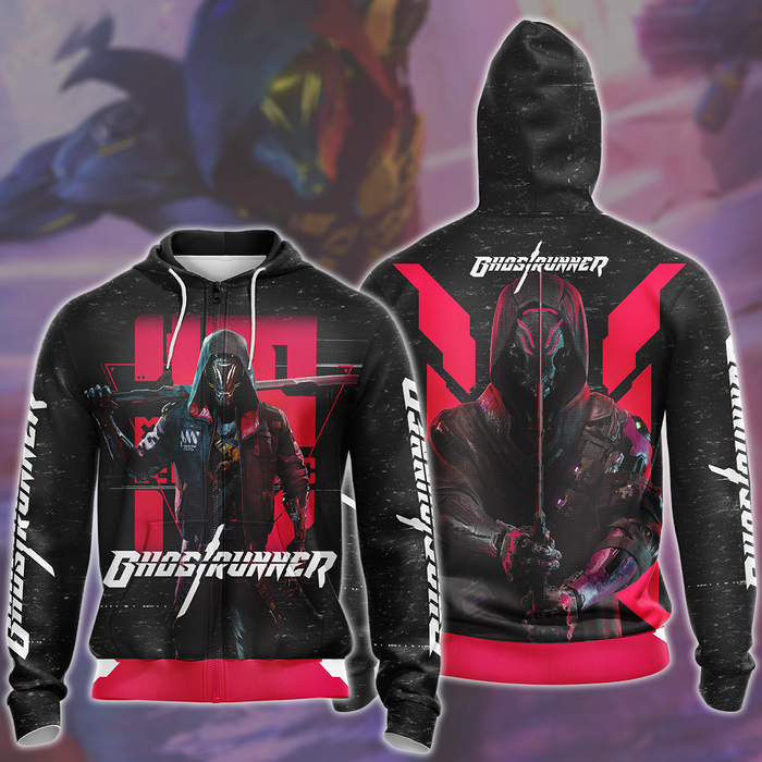 Ghostrunner-Video-Game-All-Over-Printed-T-shirt-Tank-Top-Zip-Hoodie-Pullover-Hoodie-Hawaiian-Shirt-Beach-Shorts-Joggers-1