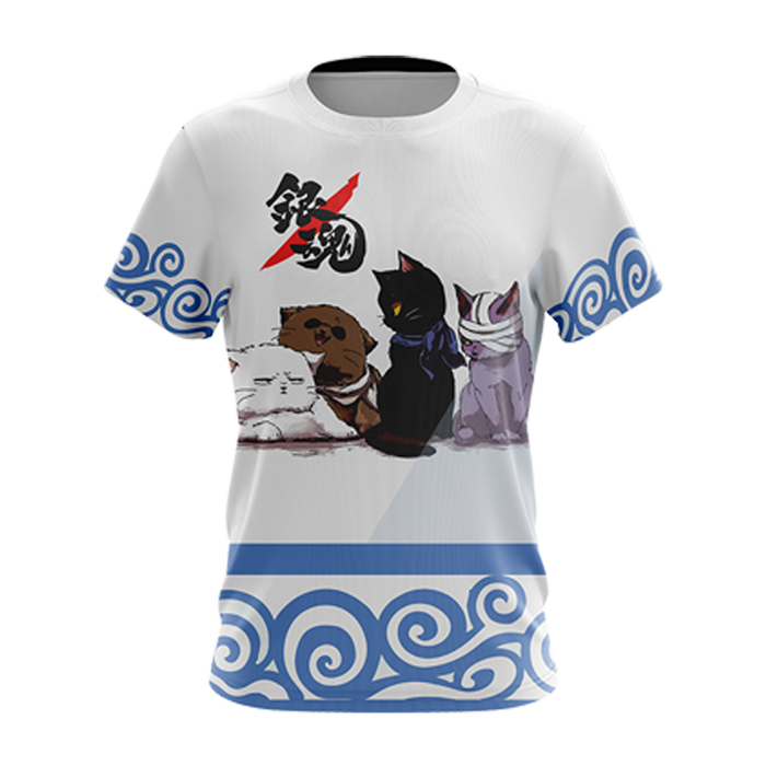 Gintama-Cats-Unisex-3D-T-shirt-1