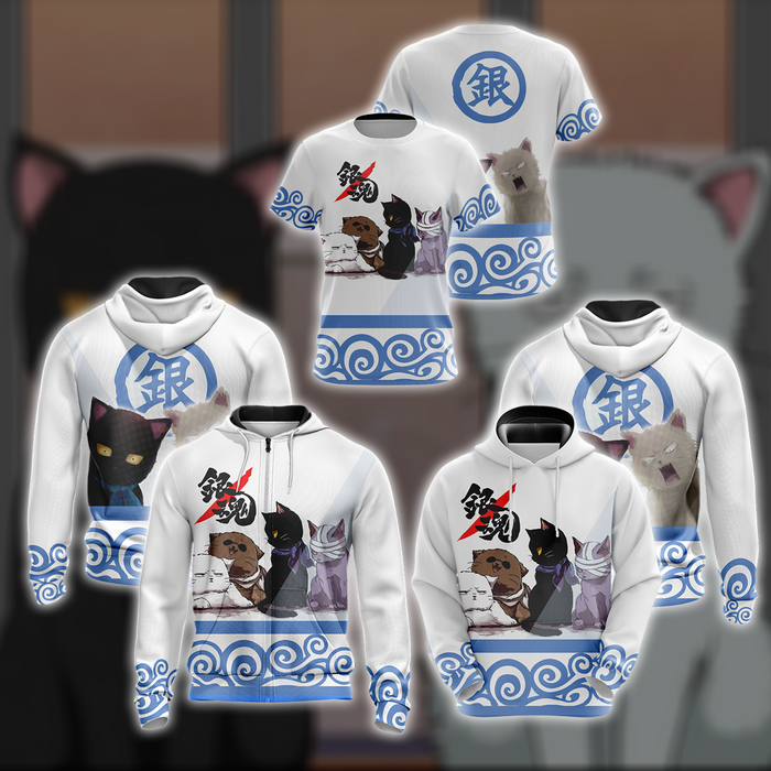 Gintama-Cats-Unisex-3D-T-shirt-3