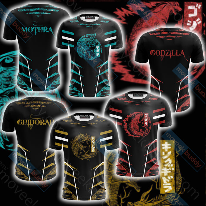 Godzilla-Mothra-Unisex-3D-T-shirt-3