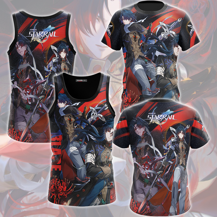 Honkai-Star-Rail-Blade-Video-Game-All-Over-Printed-T-shirt-Tank-Top-Zip-Hoodie-Pullover-Hoodie-Hawaiian-Shirt-Beach-Shorts-Joggers-2