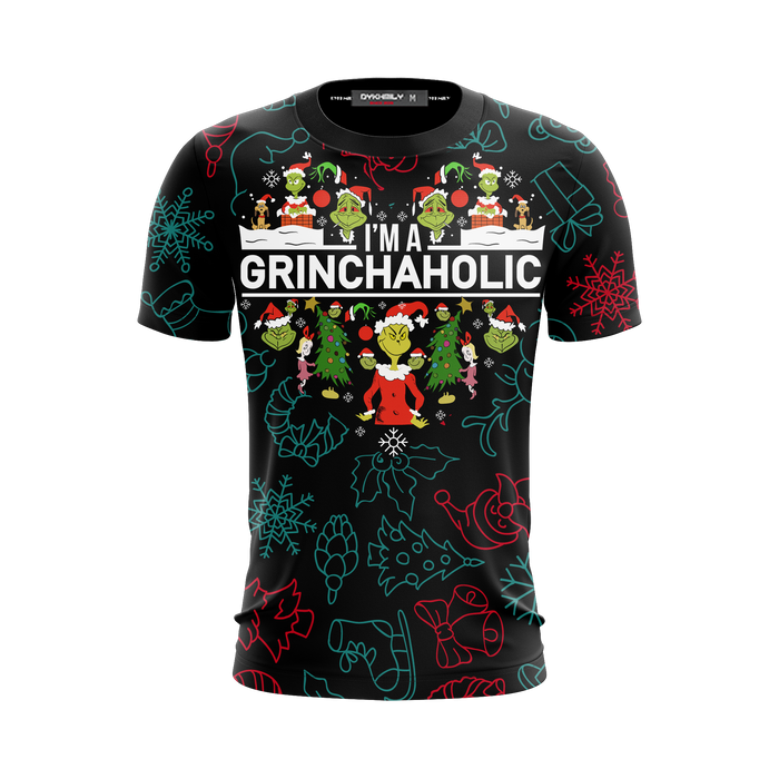Im-A-Grinchaholic-Christmas-Unisex-3D-T-shirt-1