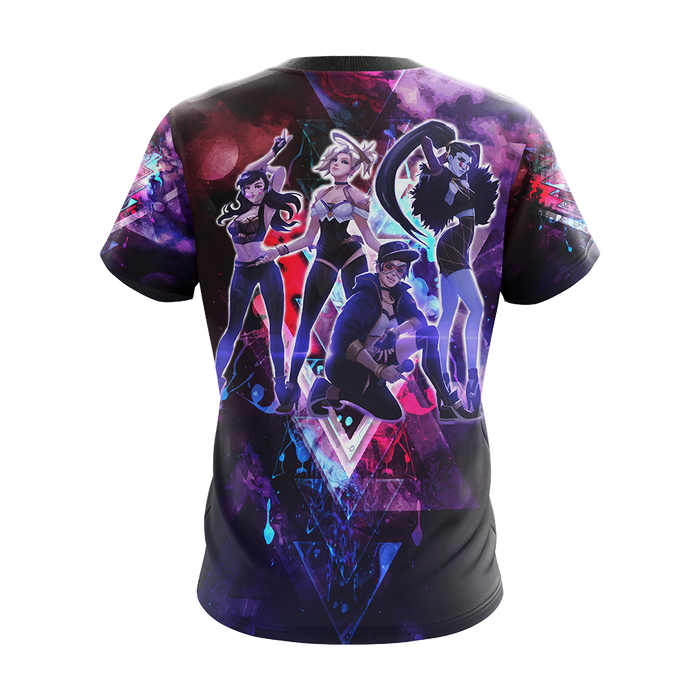 KDA-Band-x-Overwatch-Female-Characters-Unisex-3D-T-shirt-2