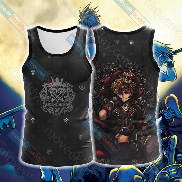 Kingdom-Hearts-Sora-3D-T-shirt-Tank-Top-Beach-Shorts-1