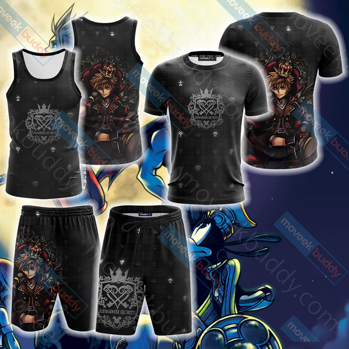 Kingdom-Hearts-Sora-3D-T-shirt-Tank-Top-Beach-Shorts-3