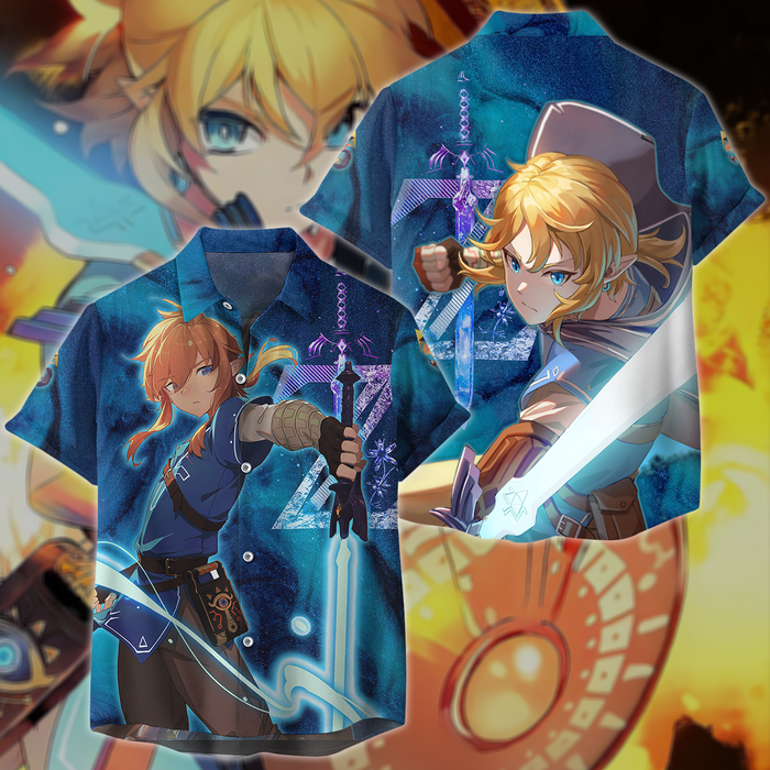 Link-Legend-of-Zelda-Video-Game-3D-All-Over-Print-T-shirt-Tank-Top-Zip-Hoodie-Pullover-Hoodie-Hawaiian-Shirt-Beach-Shorts-Jogger-2