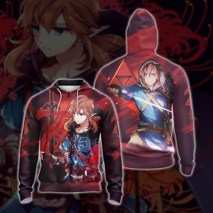Link-The-Legend-of-Zelda-All-Over-Print-T-shirt-Tank-Top-Zip-Hoodie-Pullover-Hoodie-1