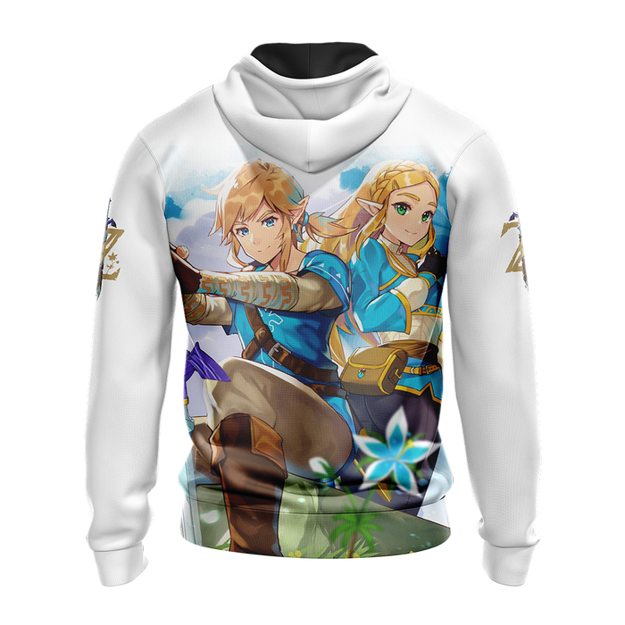Link-and-Zelda-The-Legend-of-Zelda-All-Over-Print-T-shirt-Tank-Top-Zip-Hoodie-Pullover-Hoodie-1