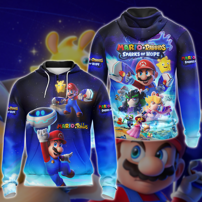 Mario-Rabbids-Sparks-of-Hope-Video-Game-3D-All-Over-Printed-T-shirt-Tank-Top-Zip-Hoodie-Pullover-Hoodie-Hawaiian-Shirt-Beach-Shorts-Jogger-3