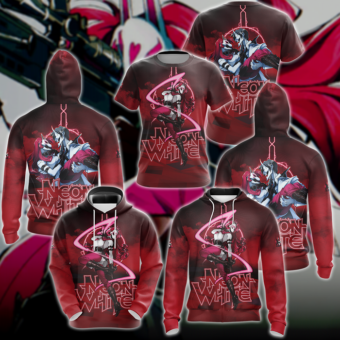 Neon-White-Video-Game-3D-All-Over-Print-T-shirt-Tank-Top-Zip-Hoodie-Pullover-Hoodie-Hawaiian-Shirt-Beach-Shorts-Jogger-2