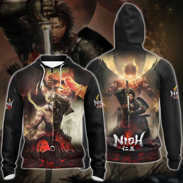 Nioh-2-Video-Game-3D-All-Over-Printed-T-shirt-Tank-Top-Zip-Hoodie-Pullover-Hoodie-Hawaiian-Shirt-Beach-Shorts-Jogger-3