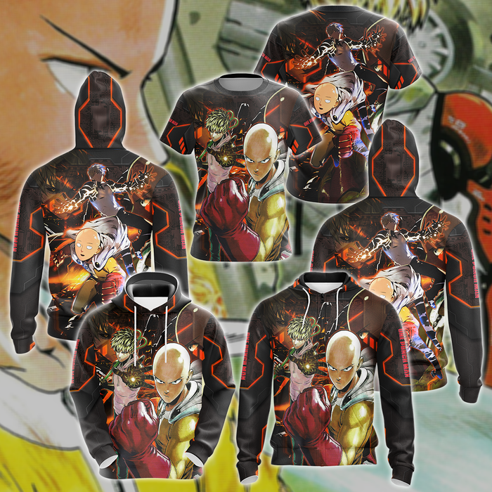 One-Punch-Man-Saitama-Genos-3D-All-Over-Print-T-shirt-Tank-Top-Zip-Hoodie-Pullover-Hoodie-Hawaiian-Shirt-Beach-Shorts-Jogger-1