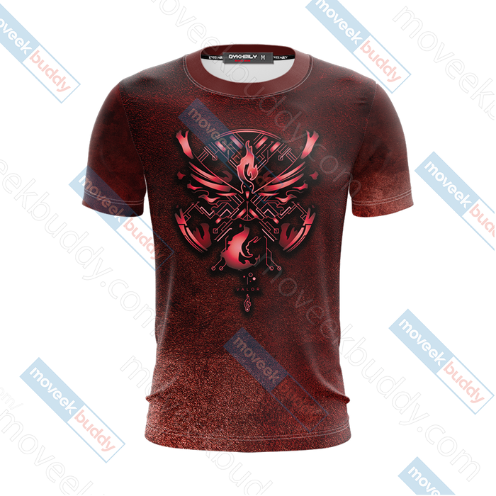 Pokemon-Go-House-Valor-The-Flame-In-the-Night-New-Unisex-3D-T-shirt-1