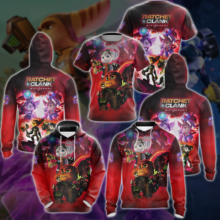 Ratchet-Clank-Rift-Apart-Video-Game-3D-All-Over-Printed-T-shirt-Tank-Top-Zip-Hoodie-Pullover-Hoodie-Hawaiian-Shirt-Beach-Shorts-Jogger-1