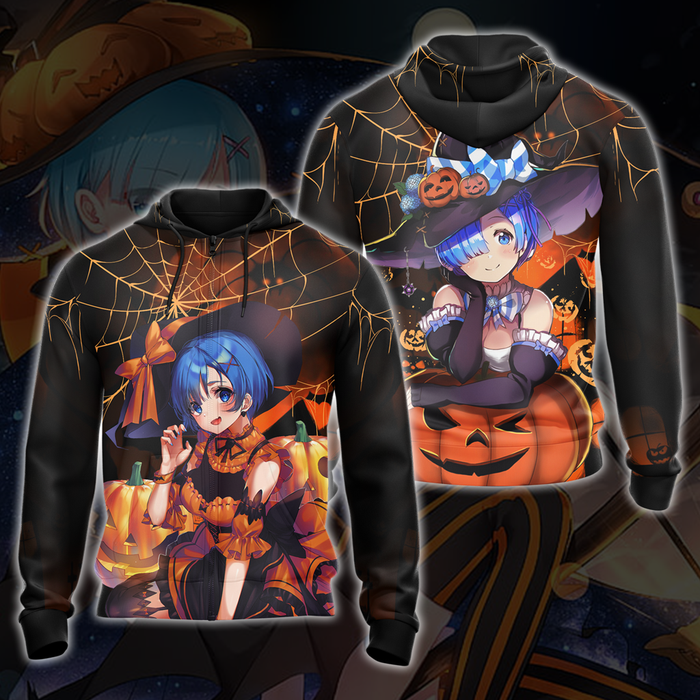 Rem-ReZero-Halloween-All-Over-Print-T-shirt-Zip-Hoodie-Pullover-Hoodie-2