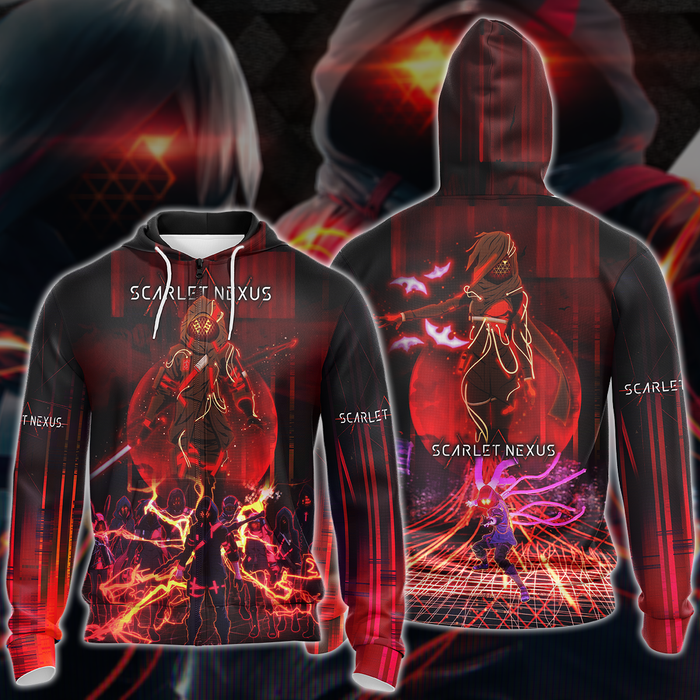 Scarlet-Nexus-Video-Game-3D-All-Over-Printed-T-shirt-Tank-Top-Zip-Hoodie-Pullover-Hoodie-Hawaiian-Shirt-Beach-Shorts-Jogger-3