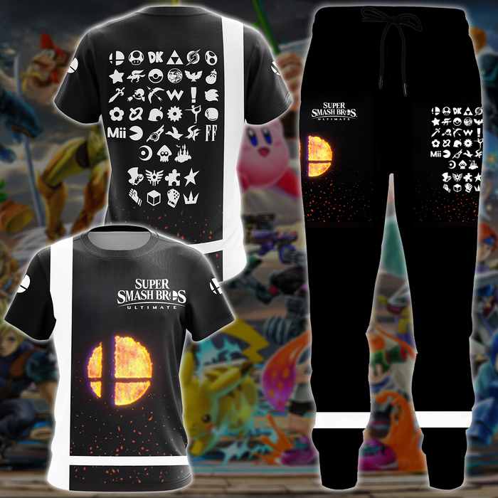 Super-Smash-Bros.-Ultimate-Video-Game-All-Over-Printed-T-shirt-Tank-Top-Zip-Hoodie-Pullover-Hoodie-Hawaiian-Shirt-Beach-Shorts-Joggers-2
