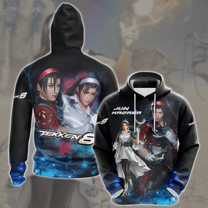 Tekken-8-Jun-Kazama-Video-Game-All-Over-Printed-T-shirt-Tank-Top-Zip-Hoodie-Pullover-Hoodie-Hawaiian-Shirt-Beach-Shorts-Joggers-2