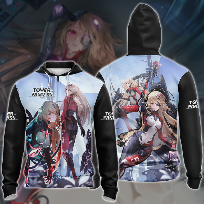 Tower-Of-Fantasy-Video-Game-3D-All-Over-Printed-T-shirt-Tank-Top-Zip-Hoodie-Pullover-Hoodie-Hawaiian-Shirt-Beach-Shorts-Jogger-3