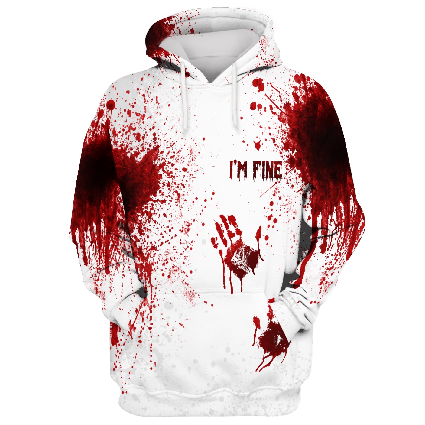 100K Sold Halloween Blood I’M Fine 3D Hoodie And T-Shirt 100K Sold Halloween Blood I’M Fine 3D Hoodie And T-Shirt