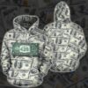 420 Dollar Marijuana 3D Over Print Hoodie