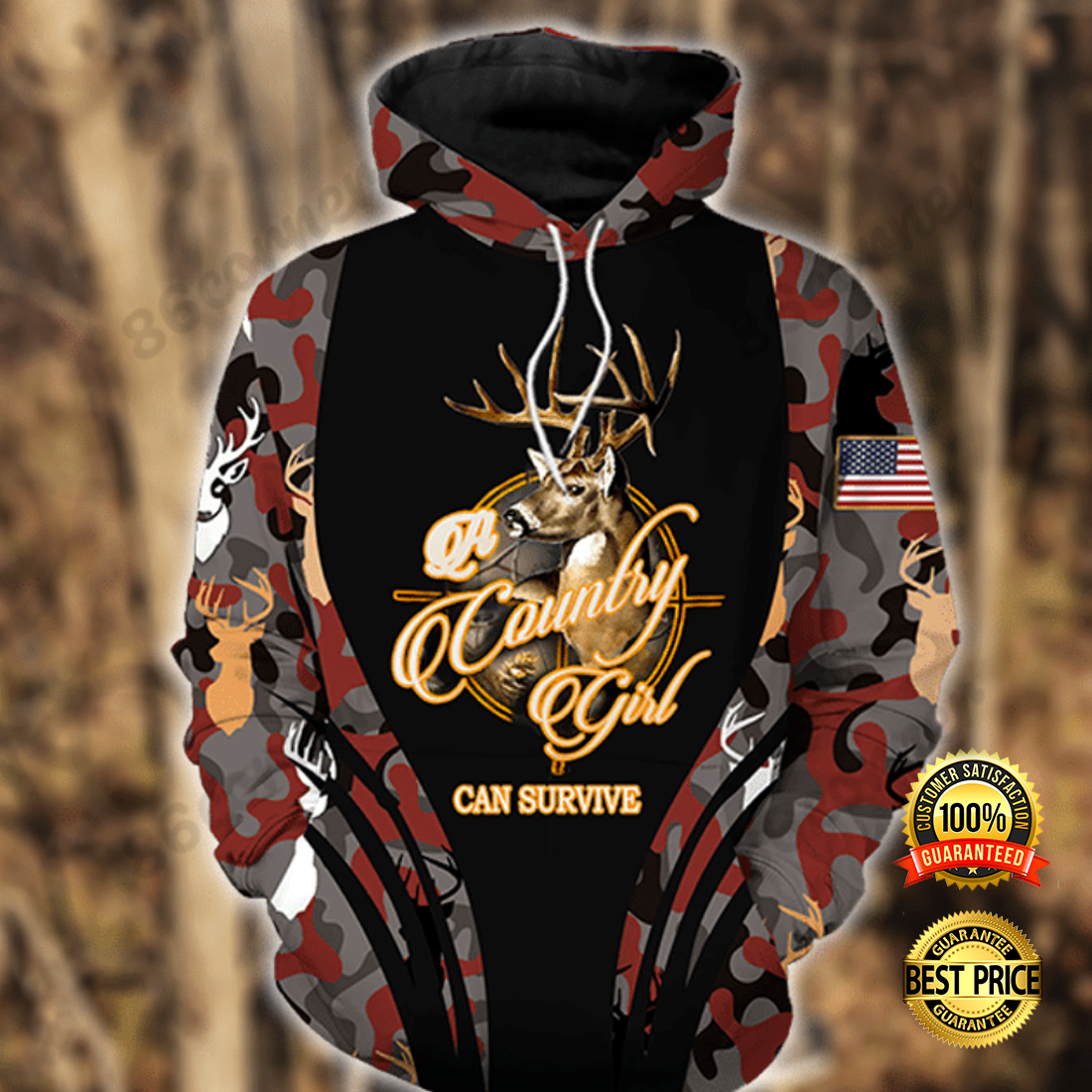 A Country Girl Can Survive All Over Printed 3D Hoodie A Country Girl Can Survive All Over Printed 3D Hoodie