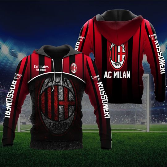 Ac Milan 1899 Emirates Fly Better 3D Hoodie Ac Milan 1899 Emirates Fly Better 3D Hoodie