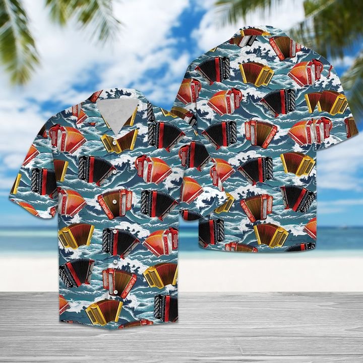 Accordion For Summer Hawaiian Shirt Summer Button Up Accordion For Summer Hawaiian Shirt Summer Button Up