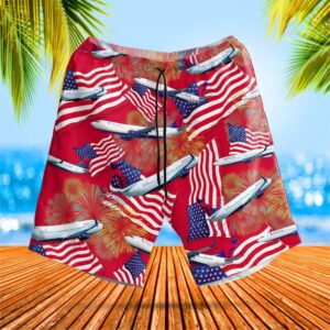 Airlines Delta Boeing 737-900Er Short Sleeve Hawaiian Shirt