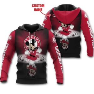 Alabama Crimson Tide Mickey Custom Name Shirt