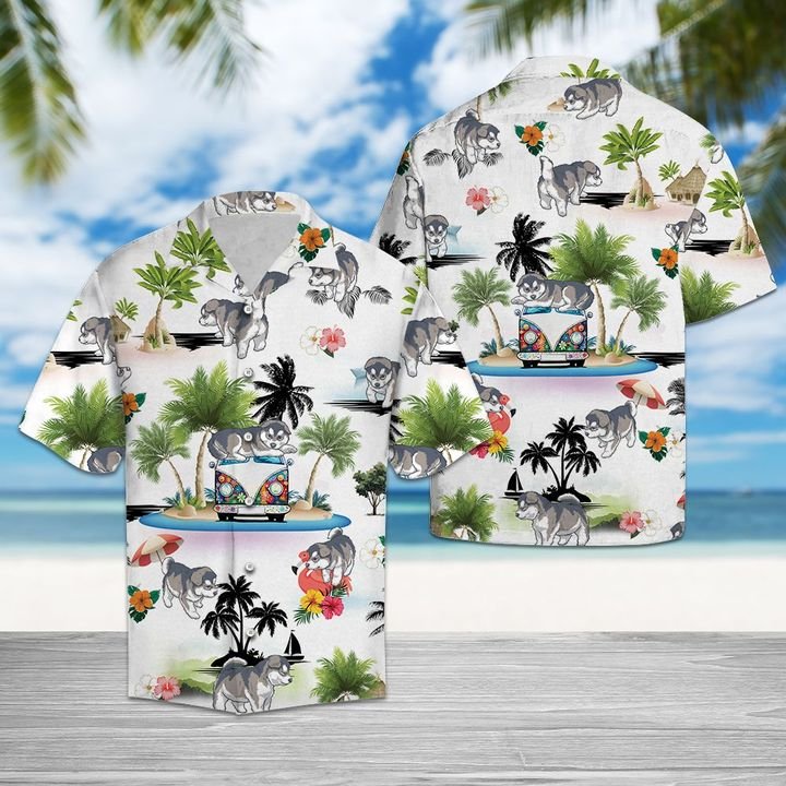 Alaskan Malamute Vacation Hawaiian Shirt Summer Button Up Alaskan Malamute Vacation Hawaiian Shirt Summer Button Up