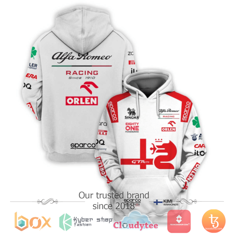 Alfa Romeo Racing 3D Full Printed Shirt Alfa Romeo Racing 3D Full Printed Shirt