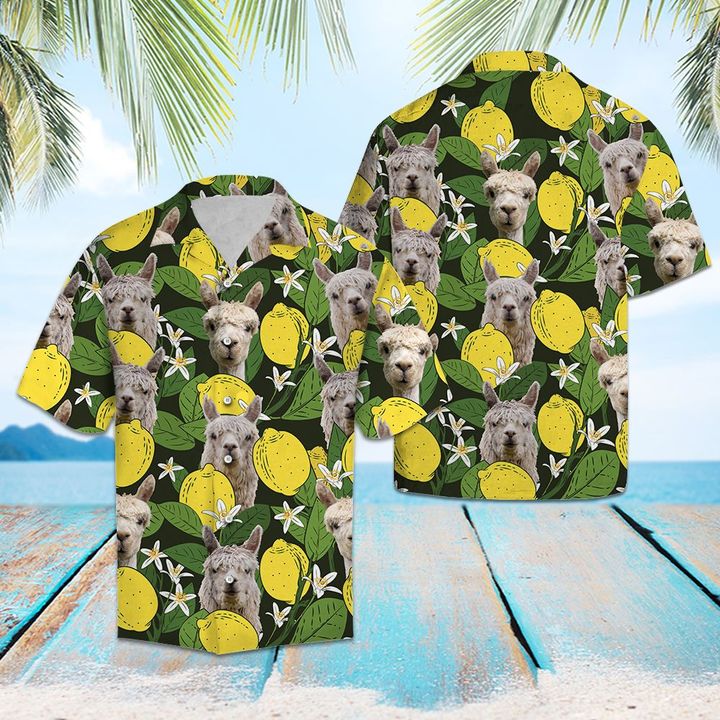 Alpacas Lemons Hawaiian Shirt Summer Button Up Alpacas Lemons Hawaiian Shirt Summer Button Up