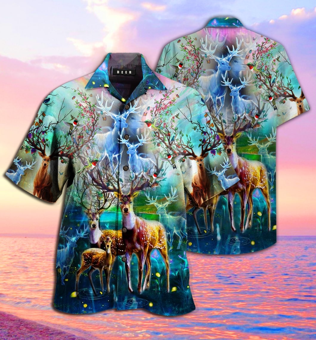 Amazing Deer Full Printing Hawaiian Shirt Amazing Deer Full Printing Hawaiian Shirt