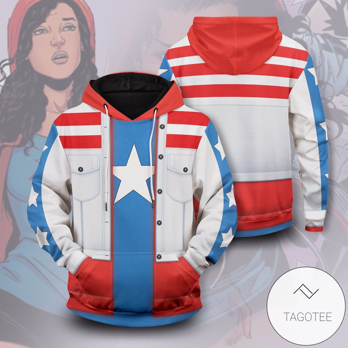 America Chavez Pullover Hoodie Tagotee America Chavez Pullover Hoodie Tagotee