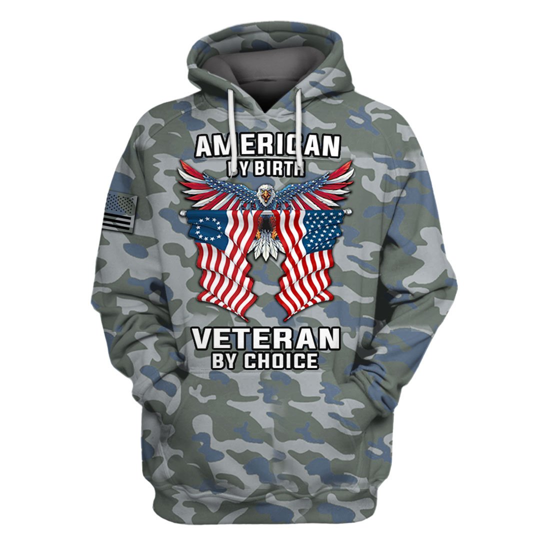American By Birth Veteran By Choice Camo All Over Printed Hoodie American By Birth Veteran By Choice Camo All Over Printed Hoodie