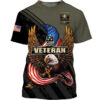 American Eagle Flag God Bless Army Veteran 3D Hoodie And Shirt