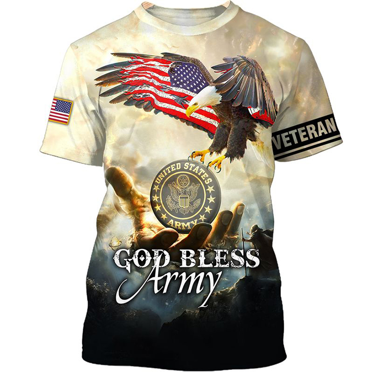 American Eagle Flag God Bless Army Veteran 3D Hoodie And Shirt American Eagle Flag God Bless Army Veteran 3D Hoodie And Shirt