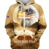 American Eagle God Faith Over Fear 3D Hoodie